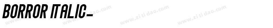 Borror Italic字体转换